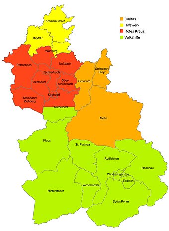 Karte der Region